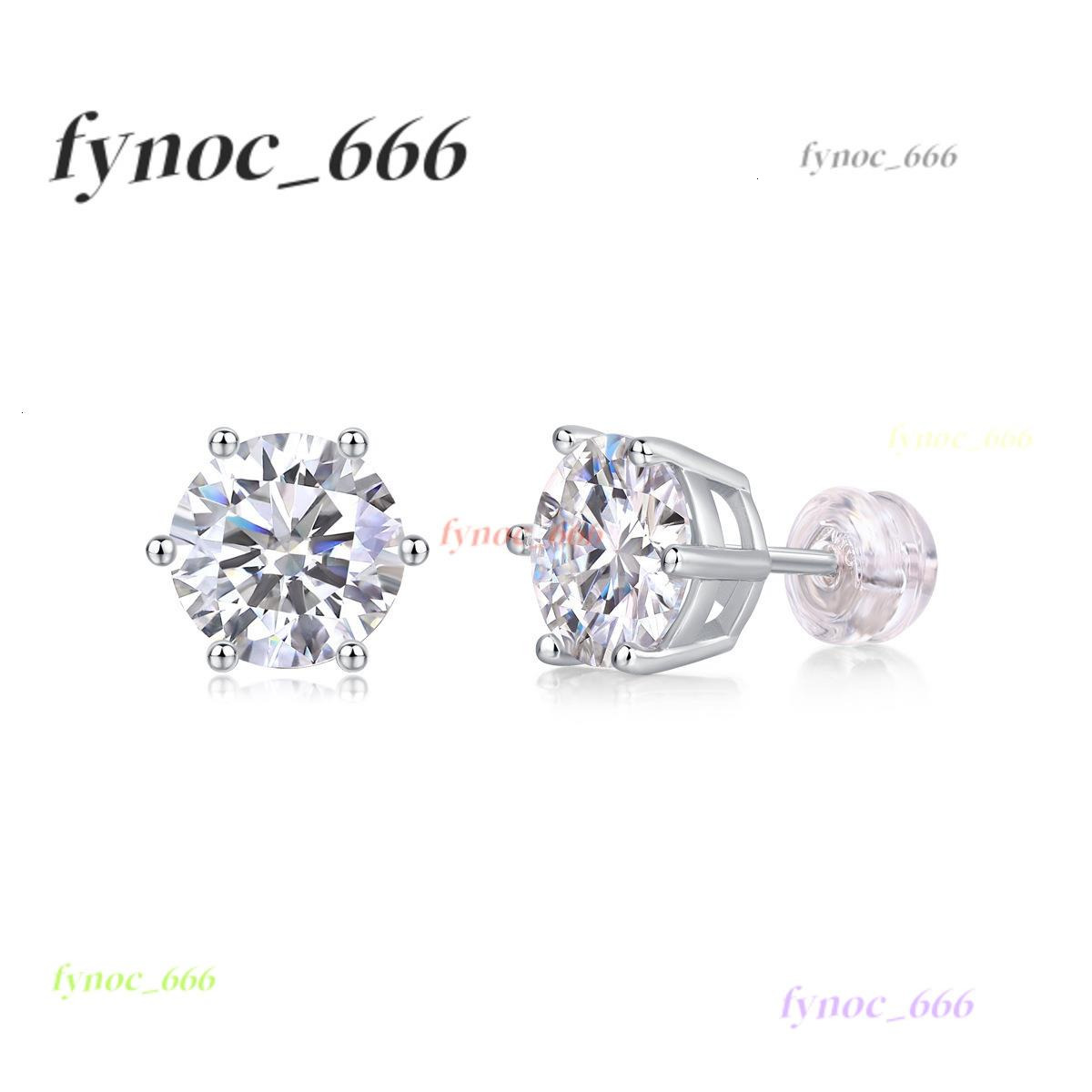 925 Sterling Silver Moissanite Jewelry Diamond Studs 1ct 2ct Round Brilliant Cut Classic Designs Beautiful Earring for Women