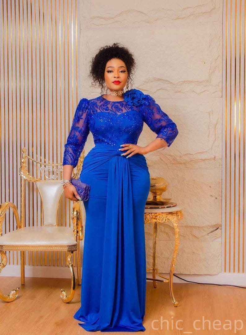 2025 Plus Size Mermaid Chiffon Mother Of Bride Dresses Flower Lace Vintage Prom Evening Party Mamas Dress Vintage 50s Birthday Wedding Guest Groom Mot