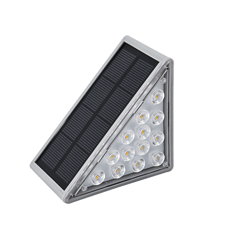Outdoor solar staircase sensor light, step light, ladder step light, LED step and courtyard light, side light, no wiring required