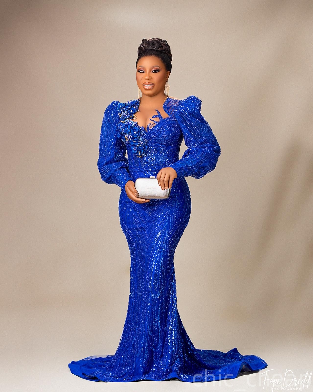 Royal Blue Mermaid Prom Dresses 2025 Flowers Crystals Sequined Evening Formal Party Second Birthday Engagement Gowns Plus Size Dress For Special Occas