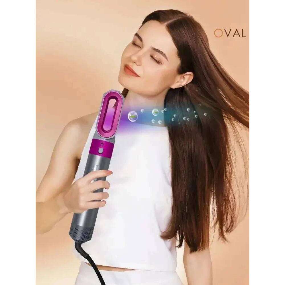 Hot Air 5 In 1 Hair Set, Straightener Curler Styler Comb, Travel-Friendly Ionic Blow Dryer Brush High Quality