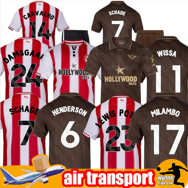 2025 2026 JENSEN BrenTfordTS home away soccer jerseys for toney AJER henry SCHADE JANELT HENRY men kids football shirts HENDERSON