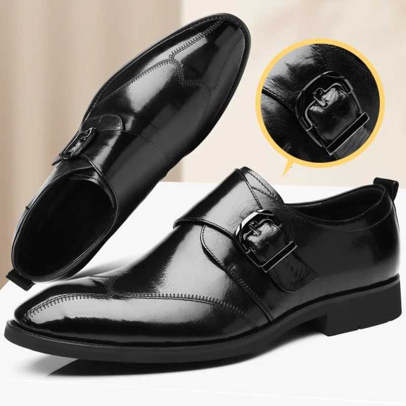New Men Business Dress Shoes Hasp Formal Leather Shoes for Men Oxfords Footwear High Quality Male Oxfords Men Leather ShoesXJ250827