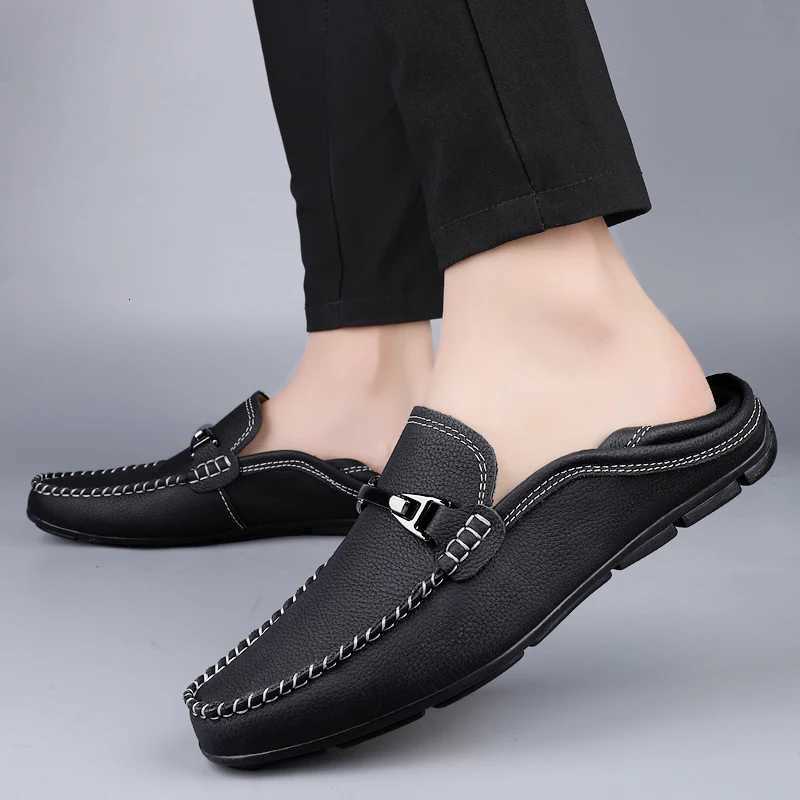 Luxury Brand Plus Size Loafers Mens Designer Genuine Leather Business Casual Shoes Soft Leather Comfortable Adult Wedding ShoesXJ250827