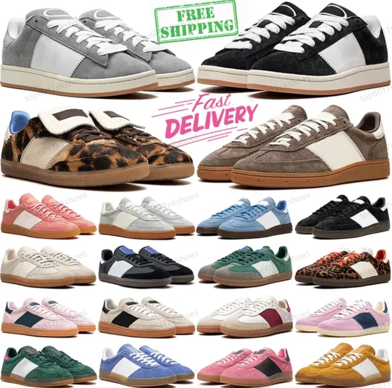 With Box Designer Shoes Casual Shoes Platform Men Women Sneakers Navy Silver Pink Green Brown Blue Cardboard White Core Gum Pony Leopard OG Shoe Sports Trainers
