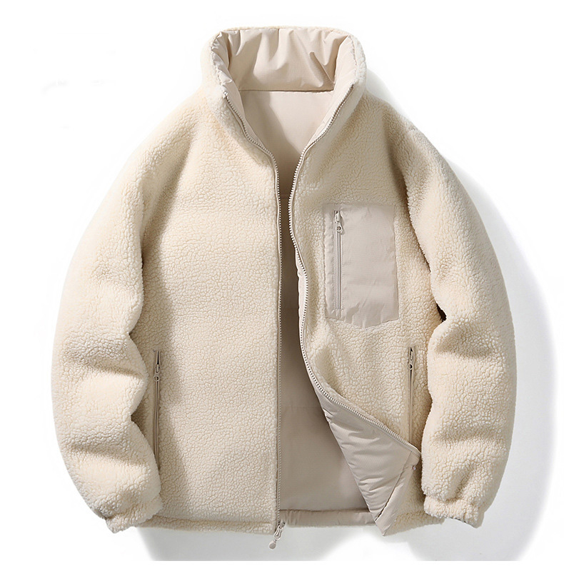 Double sided cotton padded jacket autumn winter lambskin coat fashionable warm outdoor couple coat for men and women Designer overcoat