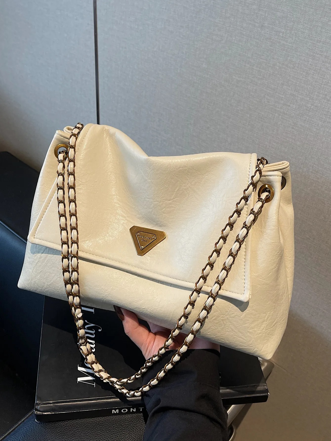 bag Tote Shoulder Handbag Purse Classic Hundred Women's Leather Tramp Bag Black Large Capacity Shopping High Quality