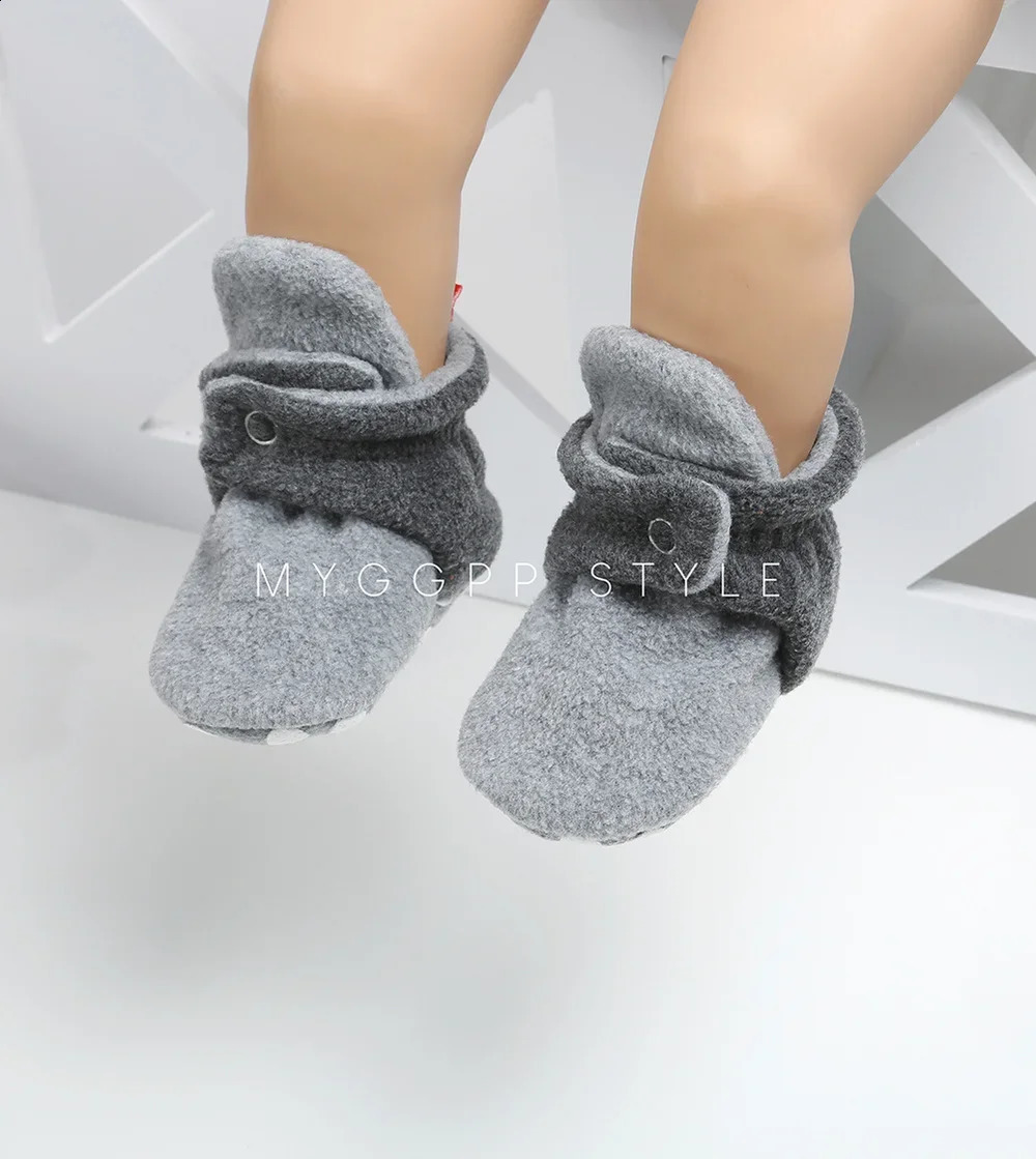 Meckior Winter Baby Boy Girl Socks Shoes Baby Booties Easy Wear Tight Infant born Walking Fluff Warm Moccasins Zapatos Bebe 250826