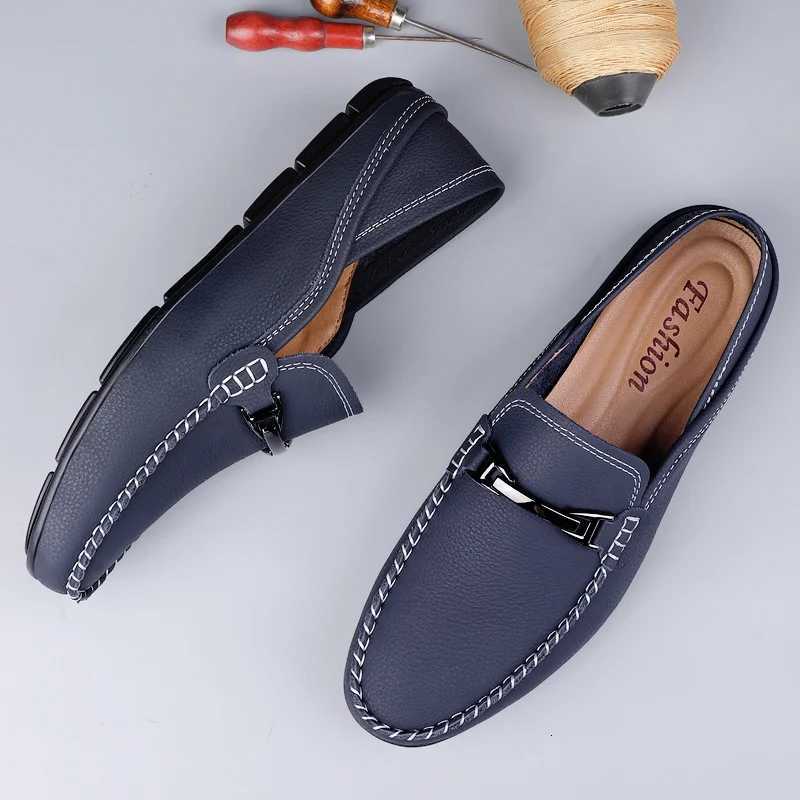 Luxury Brand Plus Size Loafers Mens Designer Genuine Leather Business Casual Shoes Soft Leather Comfortable Adult Wedding ShoesXJ250827