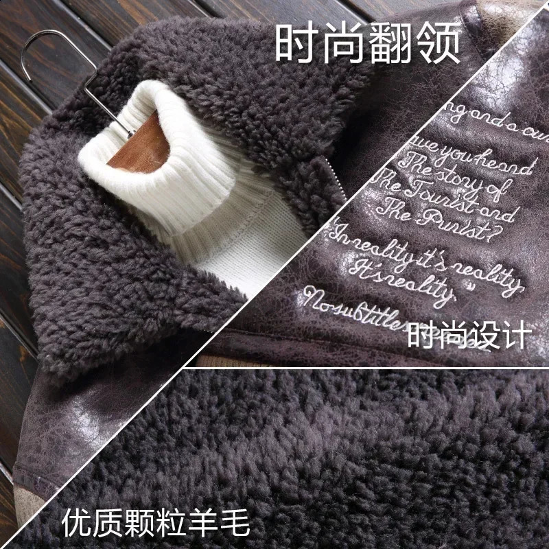 Sheep Fleece Coat for Men 2024 Fur Clothing Male Particle Wool Thick Lamb Jacket Mens Winter Coats and Jackets Casaco FCY 250826