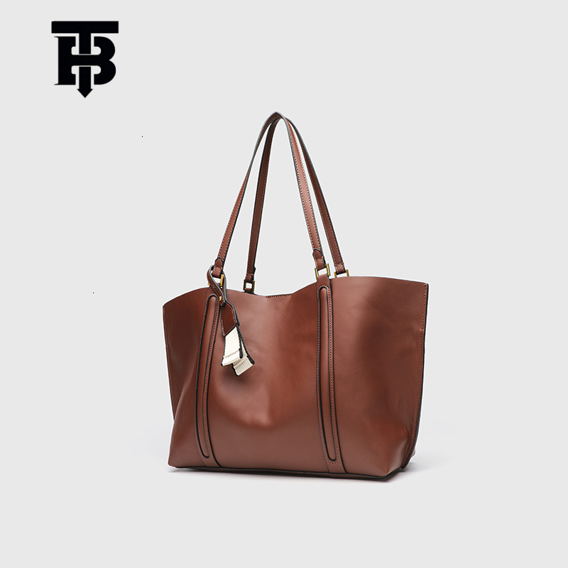 TB BHULAMTE Women's Premium Minimalist Large Capacity Handbag Designer Luxury Retro Shoulder Bag European And American Style Shopping Shoulder Un