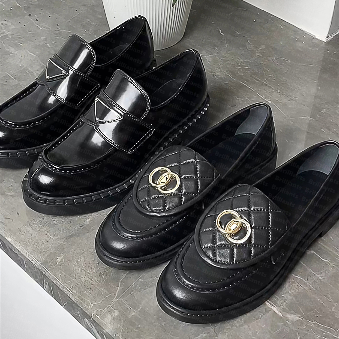 Loafers designer women monolith shiny black leather artistic simplicity luxury matte chunky sneakers classic casual single shoes