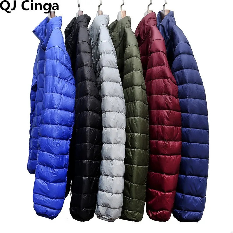 Lightweight Warm Coat Mens Winter Parkas Jacket Royal Blue Black Gray Red Green Male Light and Thin Coats 250918