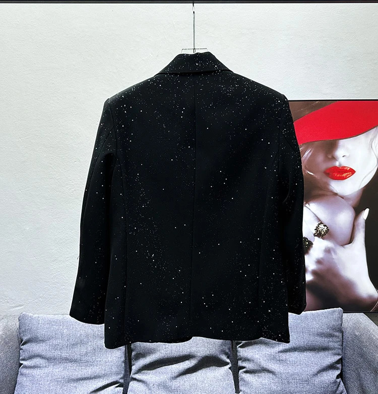 Sparkling Rivet Sequined Chic Tailored Coats Mens 2025 Spring Autumn Loose Comfort Blazers Trendy Casual Suit Jackets Tops 250827