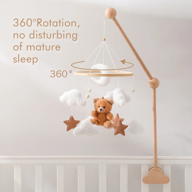 Baby Crib Mobile Bed Bell Toys Musical Rattle Educational born Bracket Hanging Holder 250826