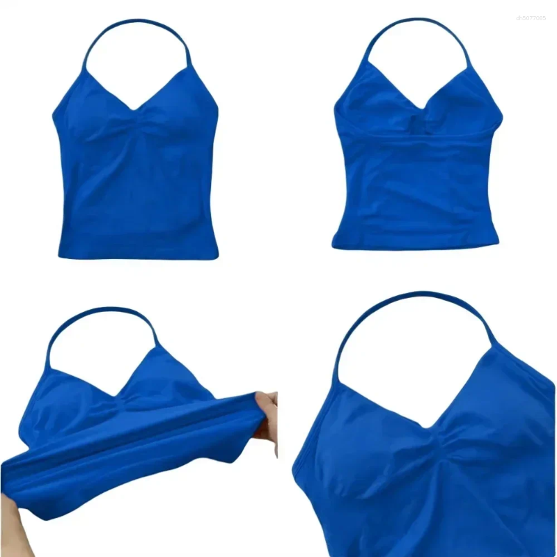 Women's Tracksuits Impact Gym Set Women Two Piece Backless Tank Tops High Waist Scrunch Seamless Shorts Sport Suit Sportswear Workout