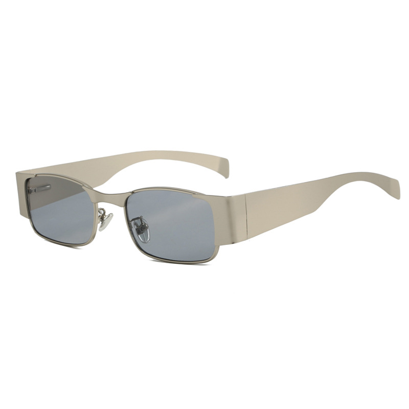 2025 Small Square Metal Sunglasses for Women Luxury Minimalist UV 400 Protection Fashion Shades