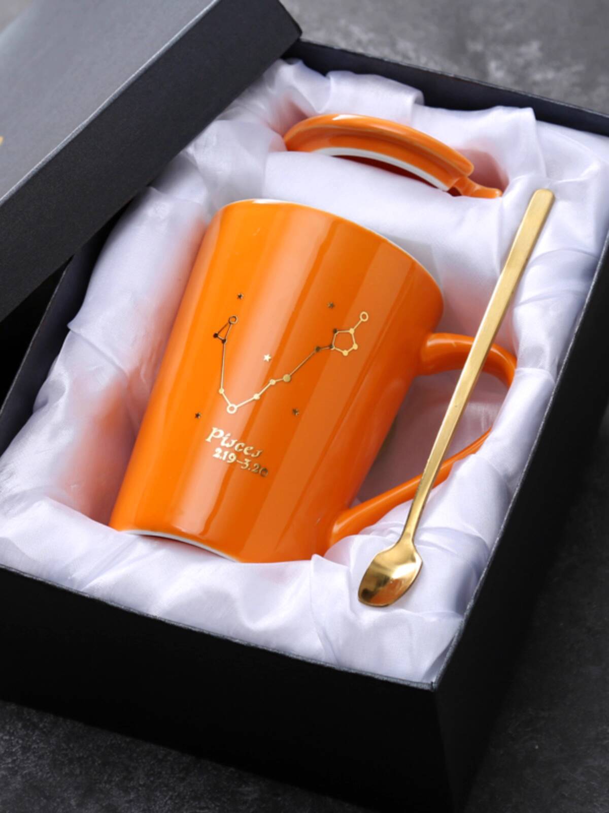 Nordic Zodiac Ceramic Coffee Tea Couple Men and Women with Lid Household Mug Personalized Drinking Cup ddmythur