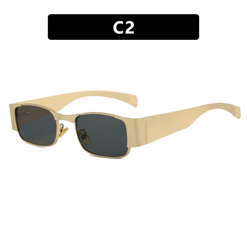 2025 Small Square Metal Sunglasses for Women Luxury Minimalist UV 400 Protection Fashion Shades