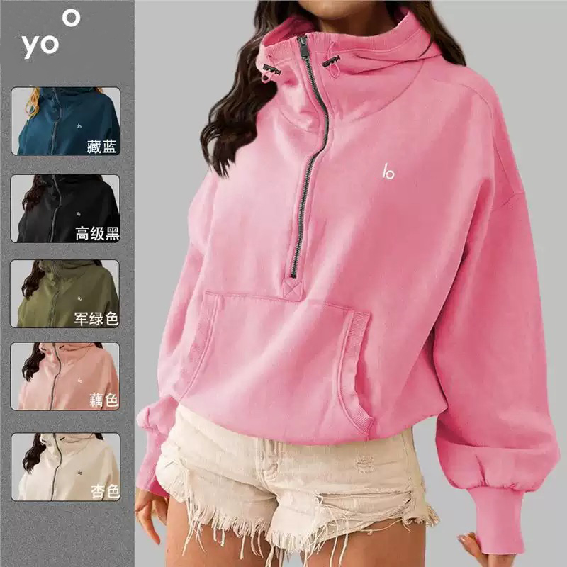 yoga hoodies Yoga women's training sports jackets, fitness and outdoor sports hoodies quick-drying sports suit tops solid zipper tops size S-XL 99