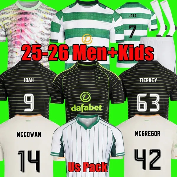 Top thailand quality 2025 2026 soccer jerseys celticfc 25 26 jerseys celts home green Third Kit football shirts men kids sets socks Irish Origins jersey Pre-Match