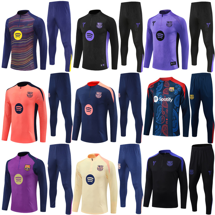 2025 2026 TRACKSUIT barcalonaES PEDRI Camisetas de Barcelonaes soccer training suit GAVI R. ARAUJO 24/25 Half Zip LWANDOWSKI men and kids tracksuit outfit Co-branded