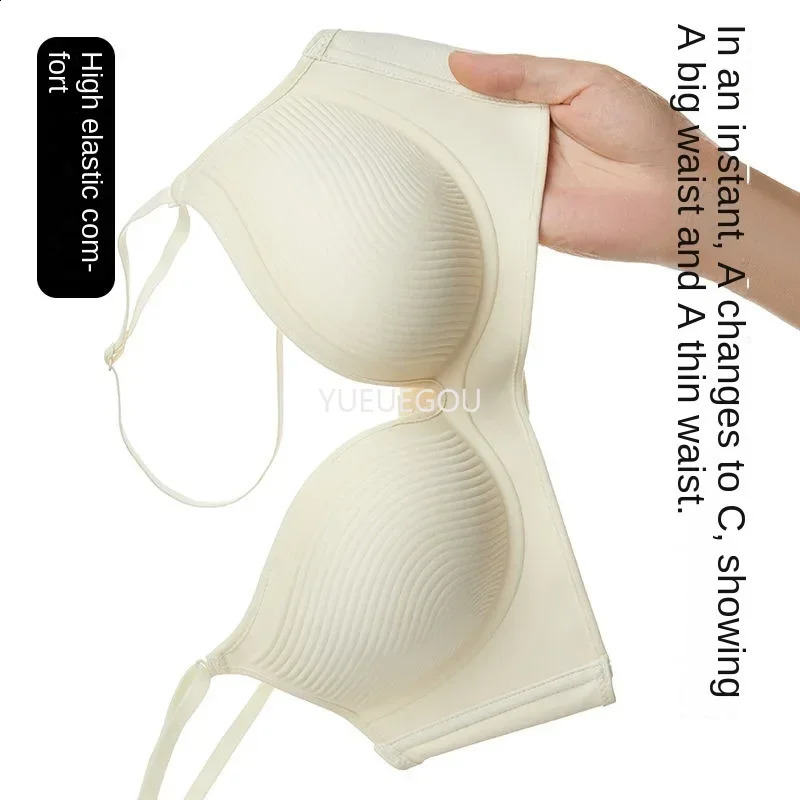 Natural Push Up Bra for Small Breasts Seamless Invisible Lingerie Ultra Thick 10cm Padding No Marks Under Shirt AAA Cup Lift250827