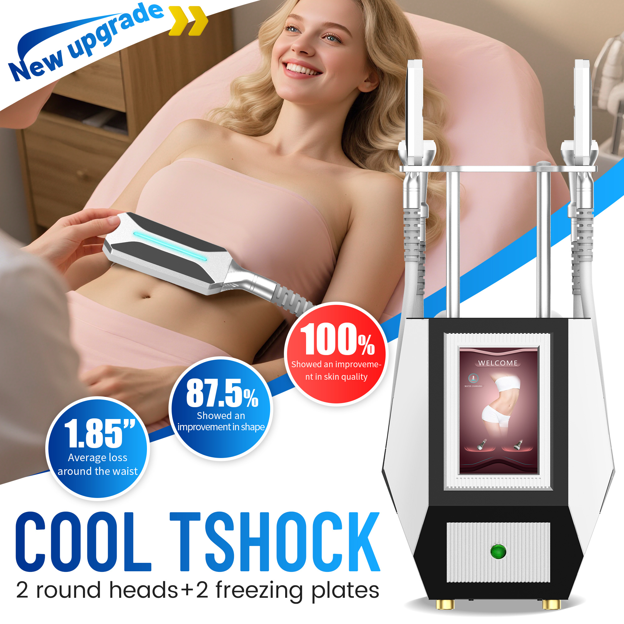 4 In 1 Cold And Hot Instrument Firming Cryo TShock Body Slimming Cooling Sculpture Freezing Fat Removal Tightening