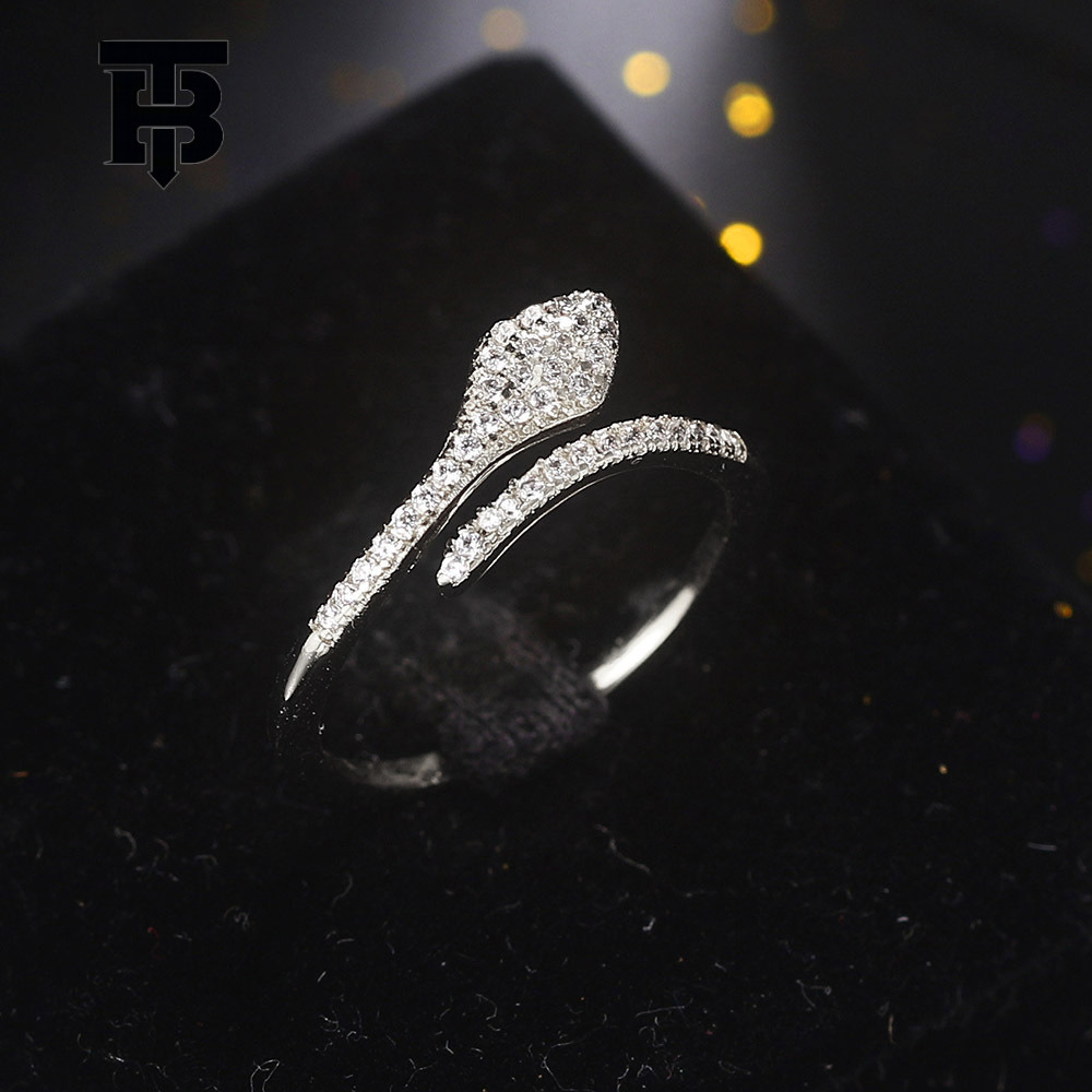 The 2025 New Collection Features A Zircon Micro Inlaid Snake Shaped Ring For Fashionable Ladies An Open Designer Jewelry Wedding Ring, And A Plated Je
