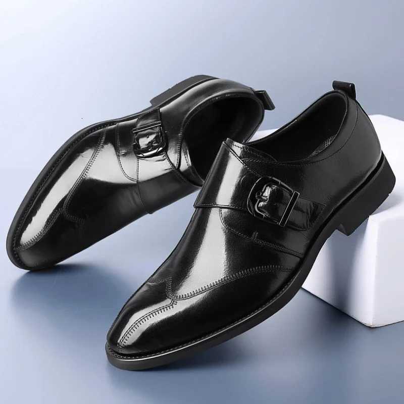 New Men Business Dress Shoes Hasp Formal Leather Shoes for Men Oxfords Footwear High Quality Male Oxfords Men Leather ShoesXJ250827