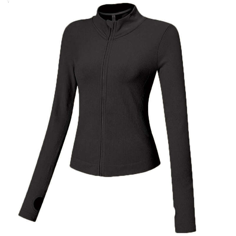 Spring and Autumn Style Barely There Zipper Fitness Clothing Casual Outdoor Tight Top Running Sports Slimming Long Sleeve Jacket 73