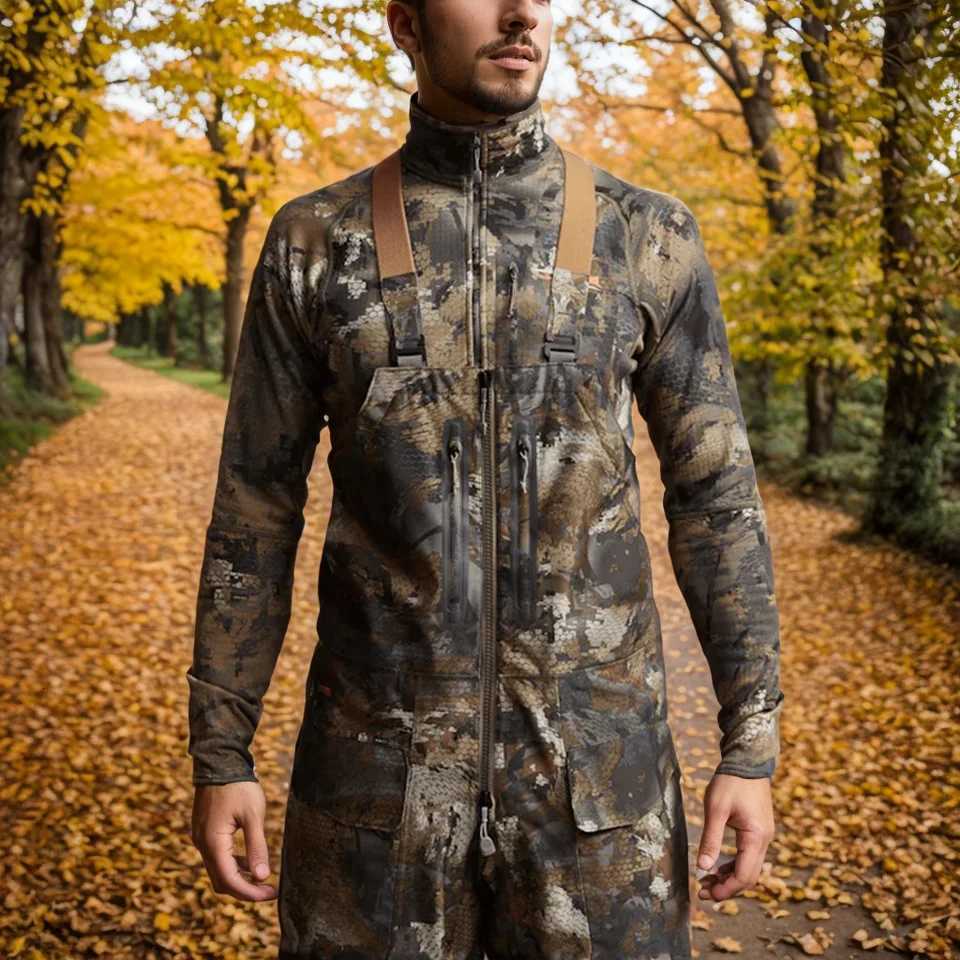 High quality duck hunting suit camouflage pants Hudson bib H250826