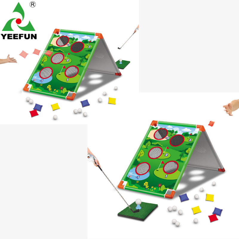 Authentic-Looking Children's Golf Game Setup for Outdoor Playtime Enjoyment