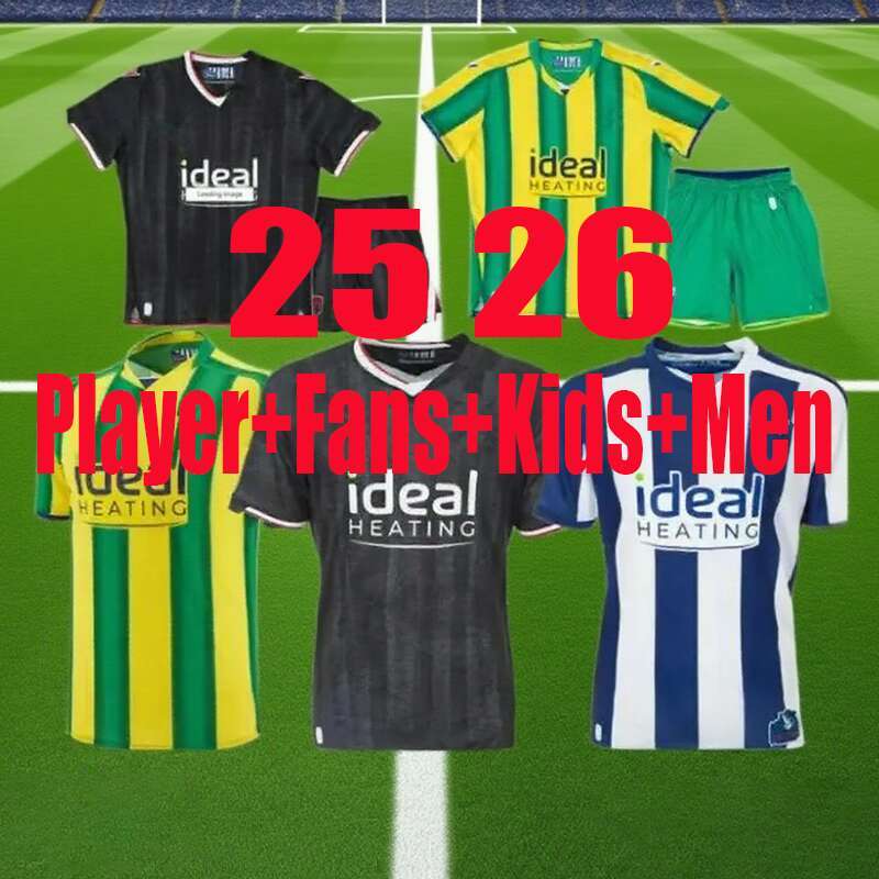 25 26 WEST Brom football jersey MAJA FELLOWS GRANT JOHNSTON WALLACE HEGGEBO MOLUMBY MOWATT COLLYER 2025 2026 HOME football shirts men kids kit away XXXL 4XL