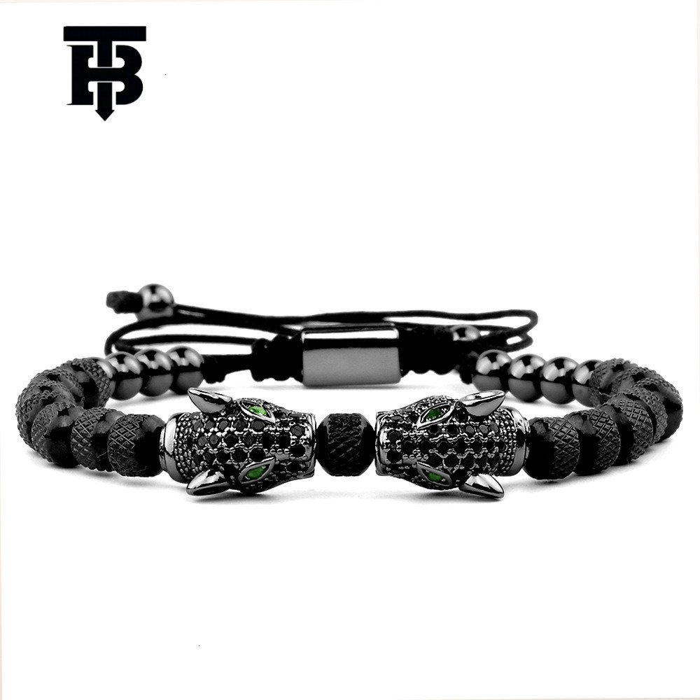 Designer jewelry wedding rings Wholesale European and American Retro Double Leopard Head Woven Bracelet Roman Letter Stainless Steel Mesh Open Bangle