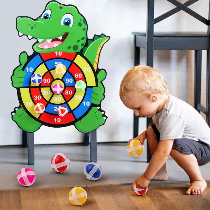 Educational Games Dart Board Toy Stickey Ball Dart Indoor Sports Montessori Games for ren 3 to 7 Years 250826