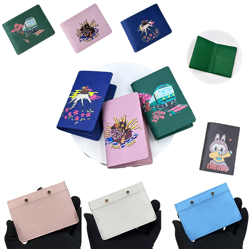 Designer Mens Wallet Pocket clip portefeuille Passport Holder Purse Key Pouch Passport Cover Card Holder Cherry Wallet Fuji Mountain Wallet