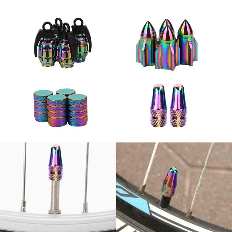 2pcsset Chameleon Bike Presta Cap MTB Wheel Rim Tyre Stem Air Caps Bicycle Aluminium Pressure Dust Cover 250822