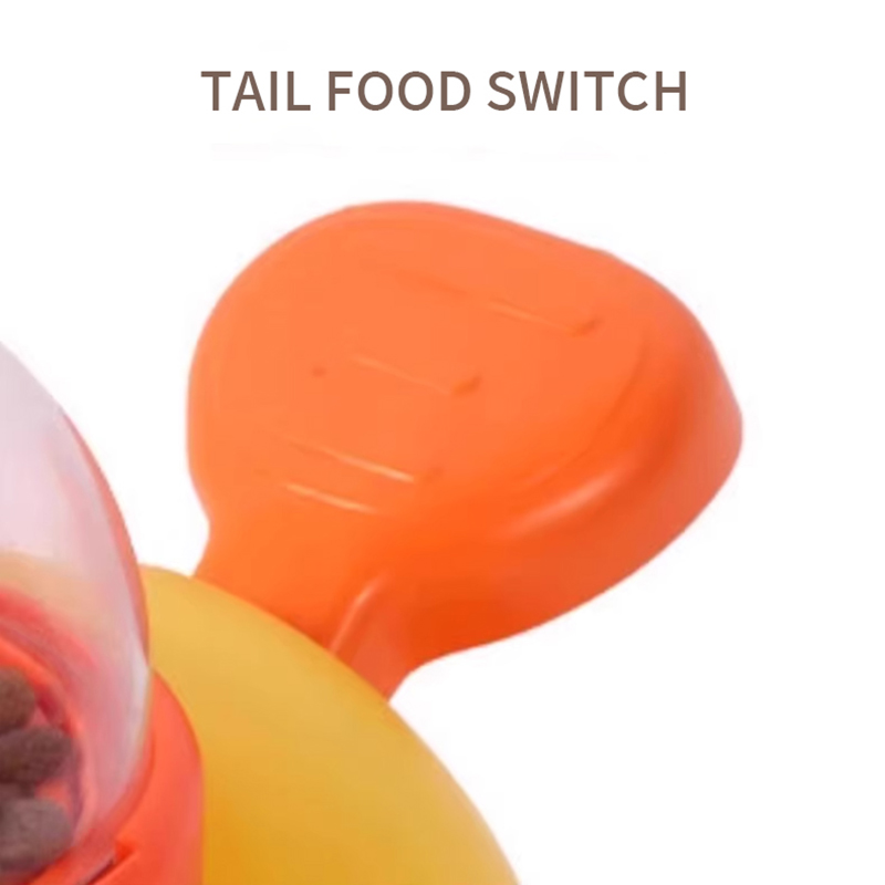 Little yellow duck dispenser freeze-dried launch leakage food kitten dog self fun relief feeding device pet toy