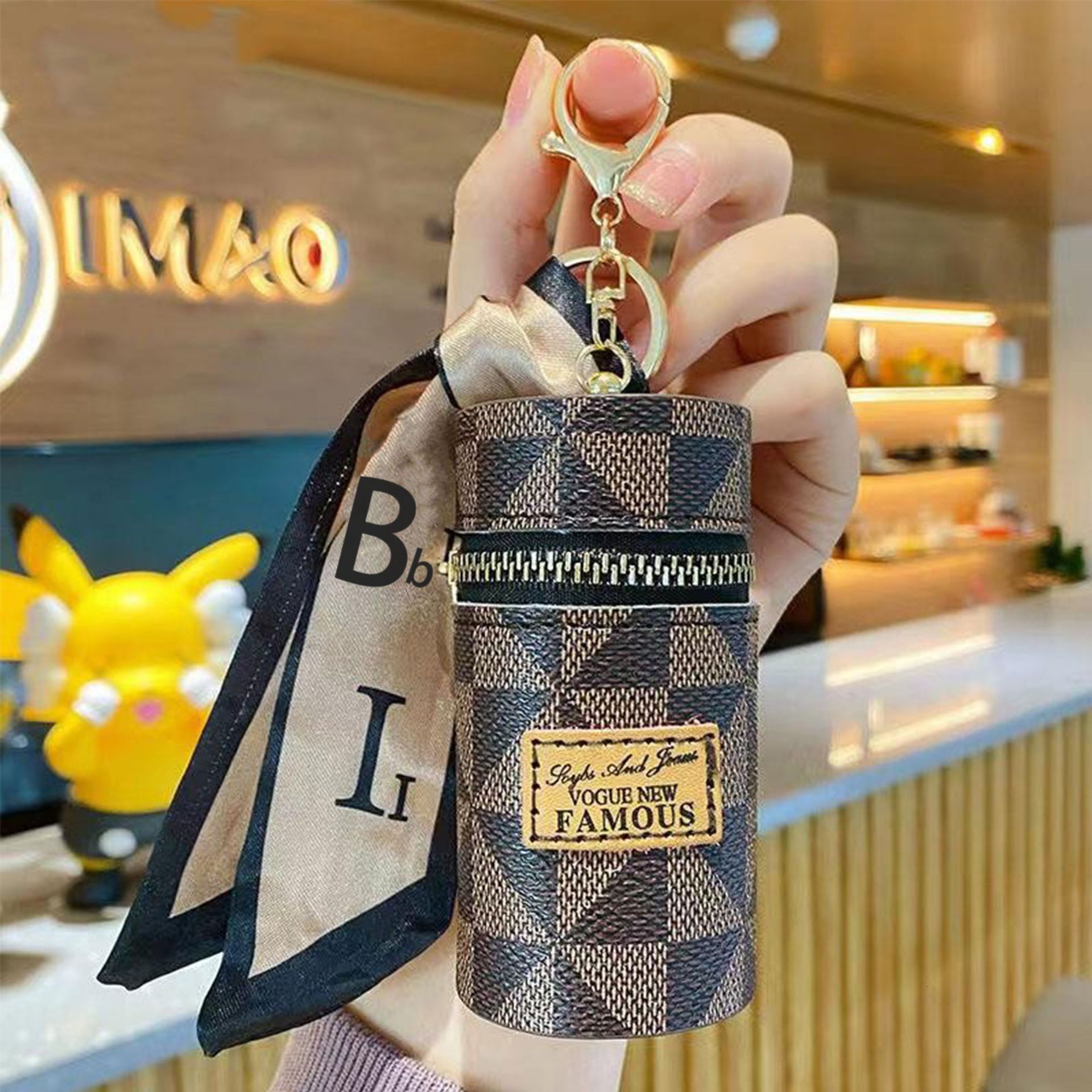 Keychain Old Flower Pendant Lipstick Bag Creative Fashion Portable Internet Celebrity Versatile ddmythur