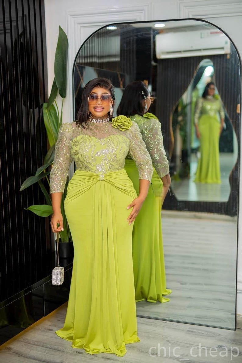 2025 Plus Size Mermaid Chiffon Mother Of Bride Dresses Flower Lace Vintage Prom Evening Party Mamas Dress Vintage 50s Birthday Wedding Guest Groom Mot