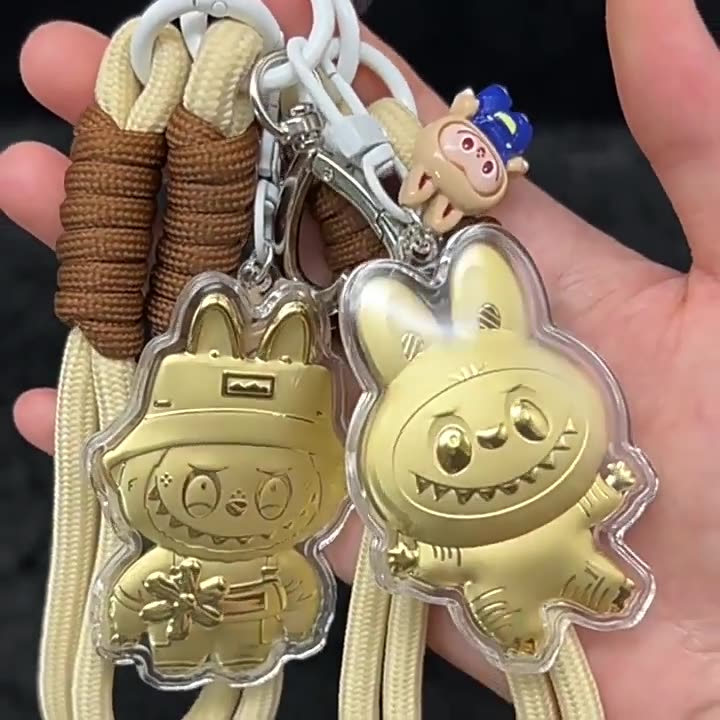 Jewelry Key Rings LABUBU Keychain - Pop Mart Cute Trendy Cartoon Bag Charm Cute LABUBU Character Keychain Accessory: Excellent Bag Decoration Pendant 