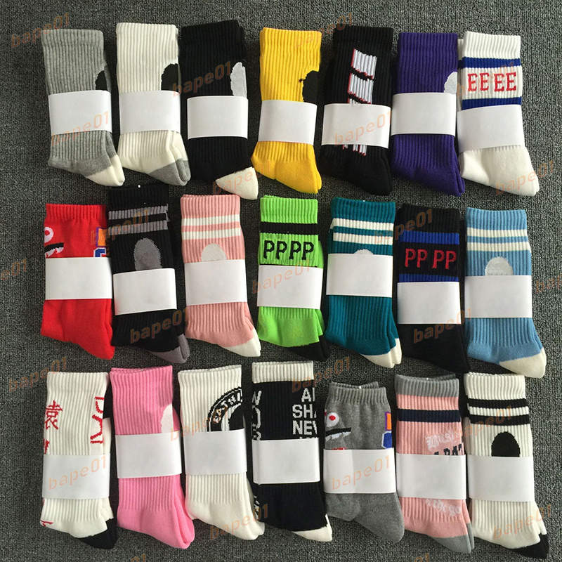 Men Women Socks Skateboard Stockings Fashion Mans Letter Printed Socks Hip Hop Sports Sock
