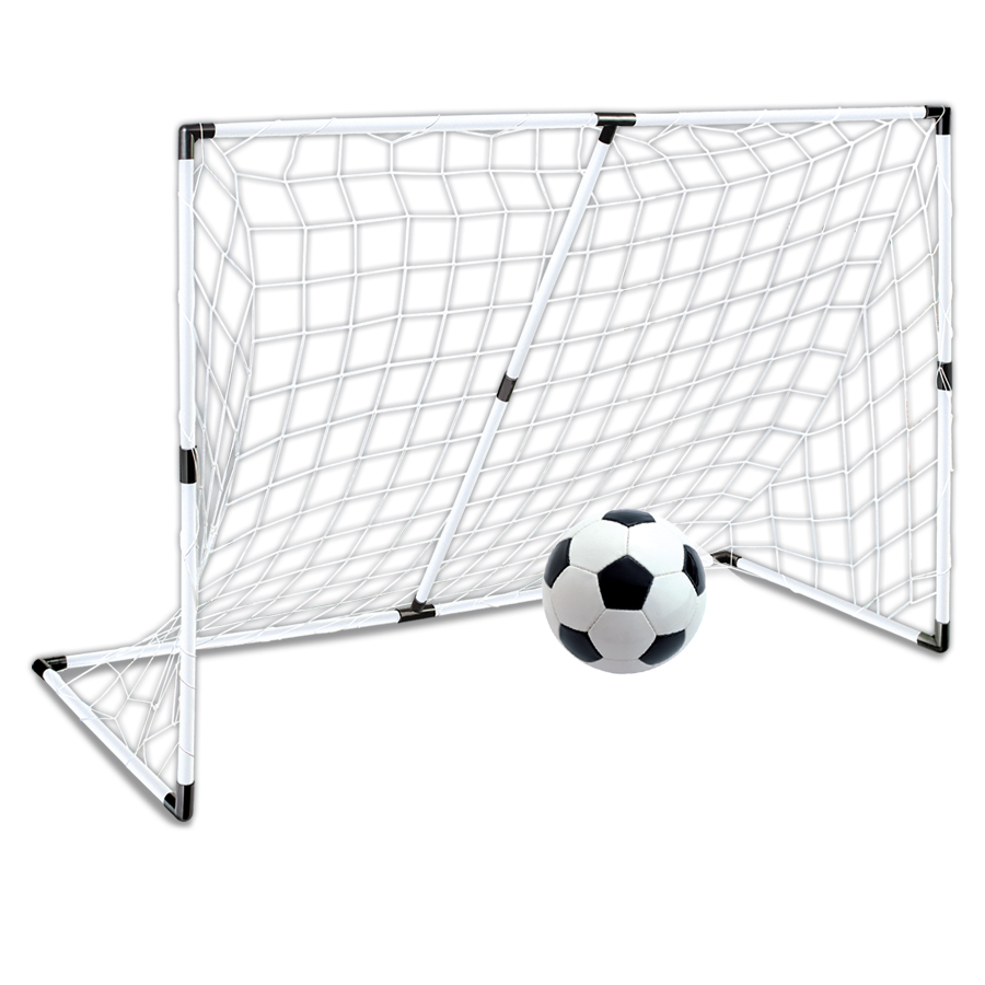 Children Football Goal Set for Backyard Garden Beach, Foldable Soccer Net with 1 Balls, PP Frame Outdoor Sports Games Toys Gift for Boys