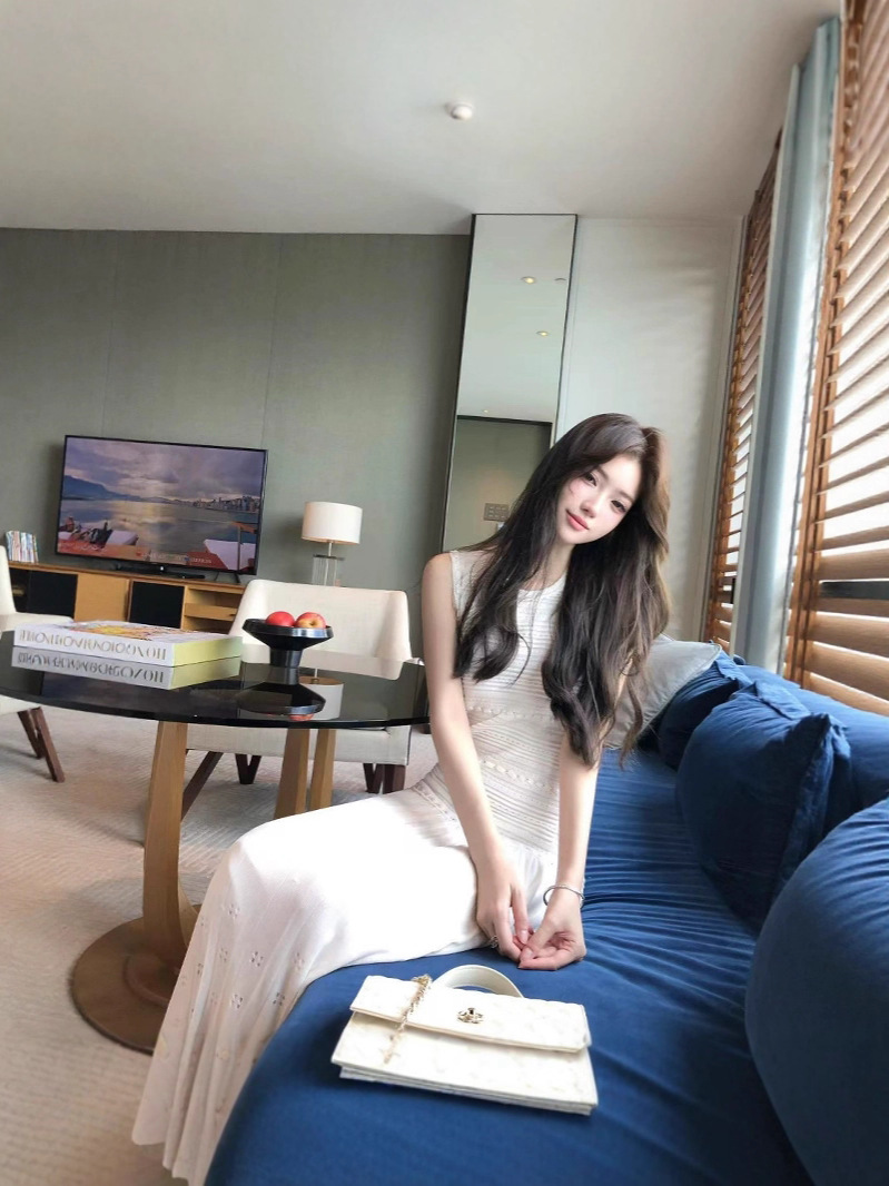 GC185 Summer French style gentle style pleated design sleeveless dress