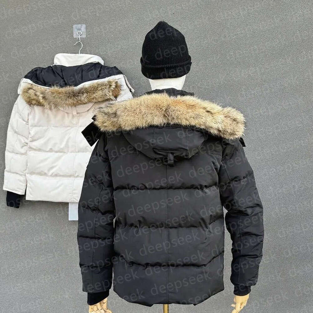 Winter Men Jackets Real Coyote Fur Designer Homme Puffer Outdoor Windbreaker Jassen Outerwear Hooded Fourrure Manteau Down Jacket Coat Hiver Parka Size XS-3XL