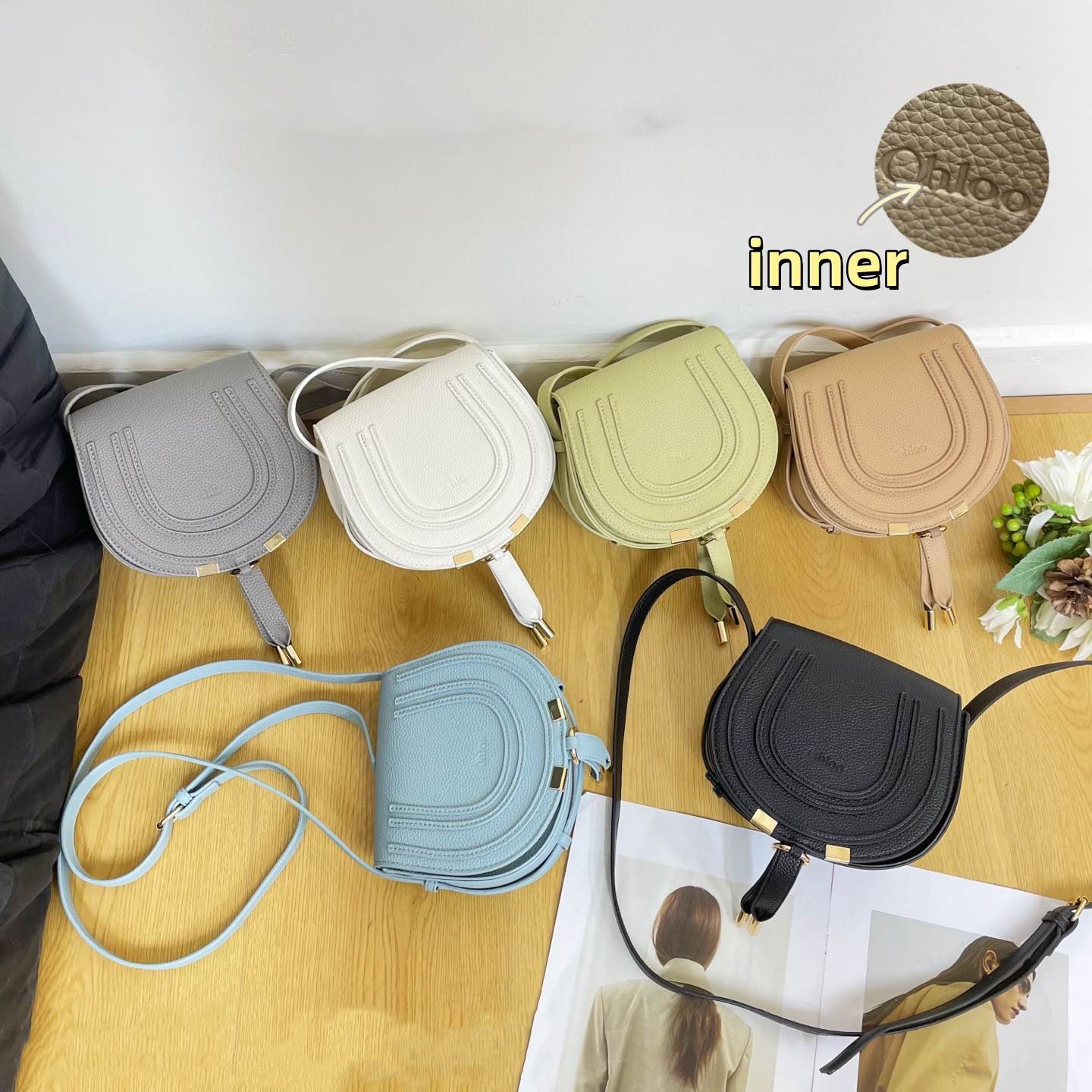 chlobag designer bag fashion genuine leather crossbody classic vintage saddle 2025 female natural grain cowhide shoulder bag high quality bags luxury shoulder bag