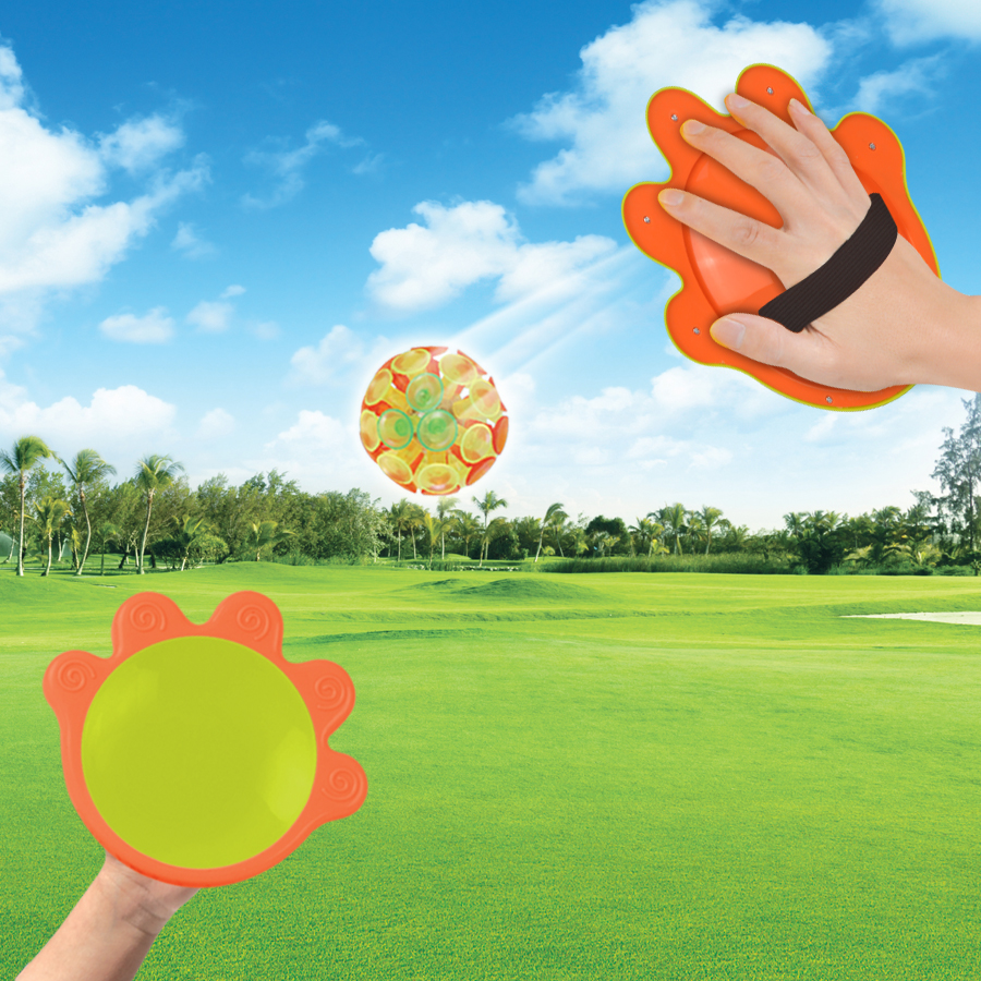 utdoor Fun: Hand - Held Sticky Paddle Set with Bouncing Ball - Perfect for Family Games