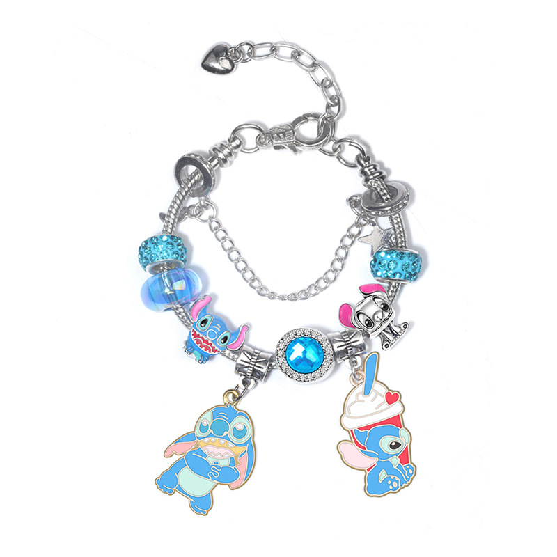 Handmade Designer Jewelry Beaded Bracelet with Cartoon Kuromi Labubu Charms - Trendy Kawaii Accessories for Fashion - Loving Women My Melody Cinnamoro