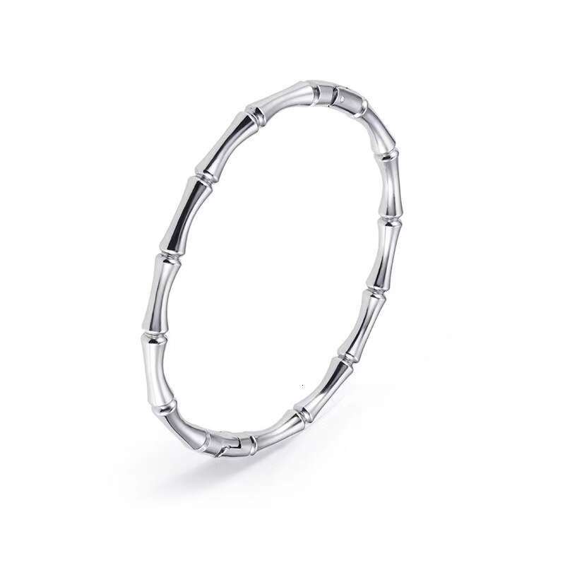 Xiaohongshu Luxury jewelry designer bracelet popular fashionable bamboo titanium steel bracelet women's high-end simple elegant non fading bracel